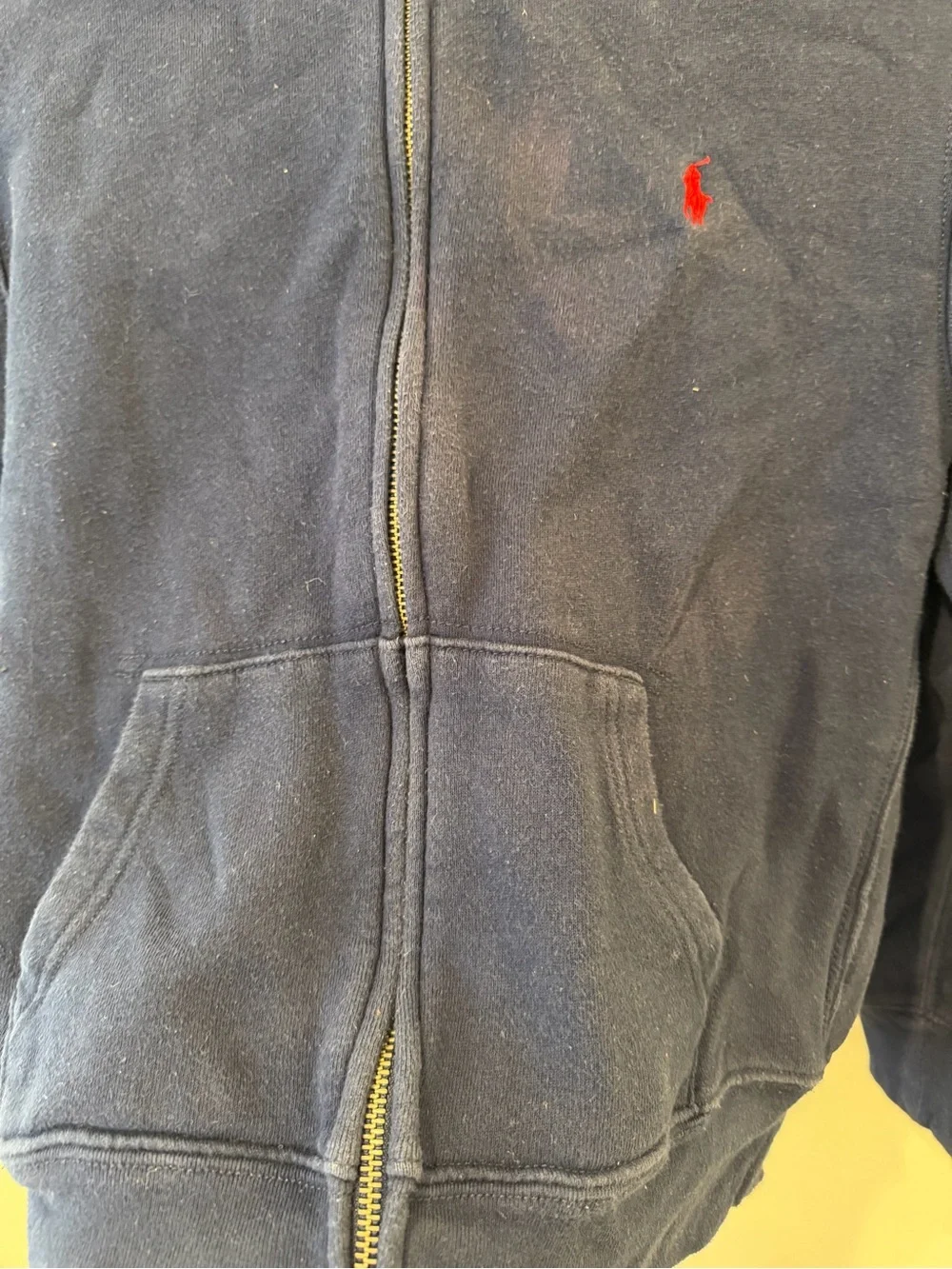 Polo by Ralph Lauren Navy Zip Hoodie with Red Pony